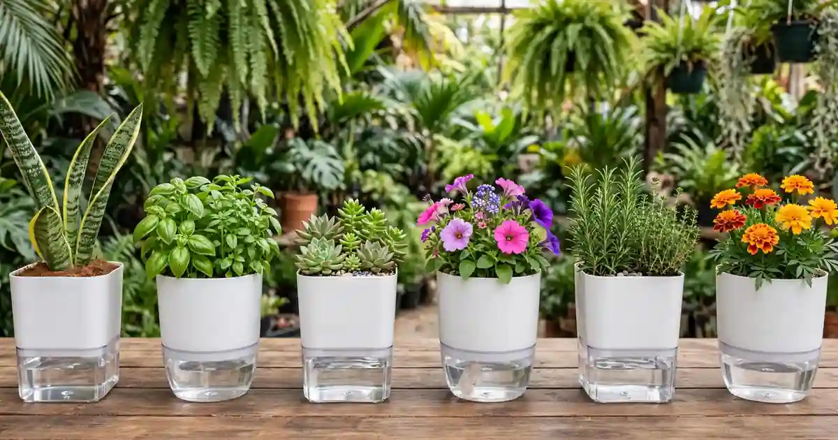 Garden Shop Available Pots with Plants