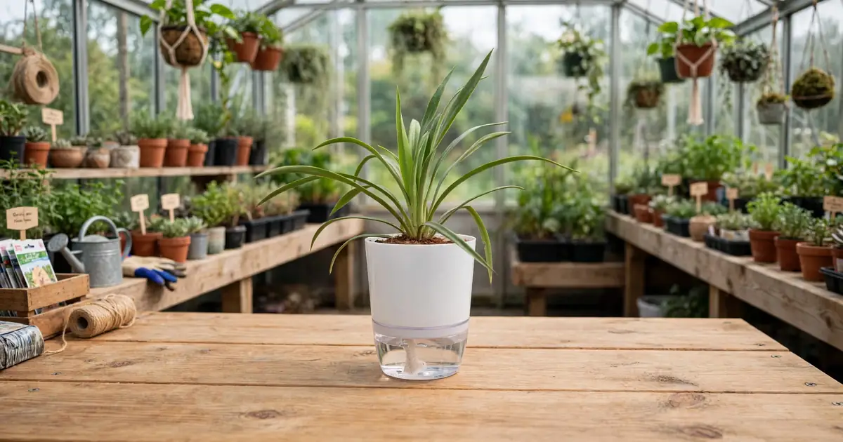 Spider Plant With Self Watering Pot Image