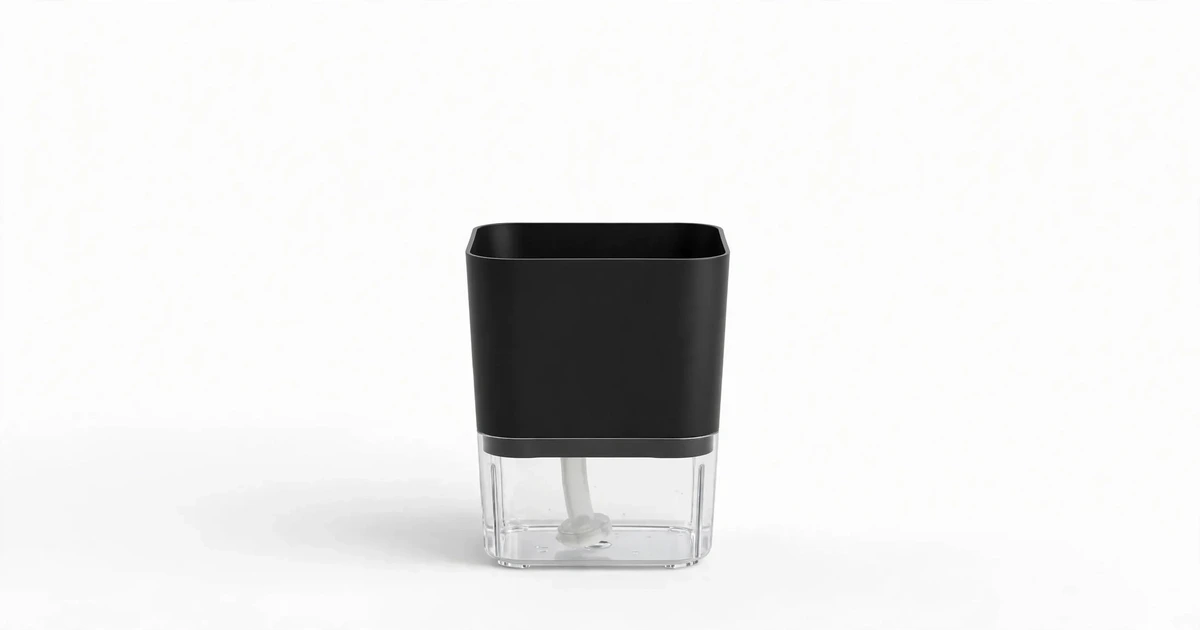 Black Square Simple Pot