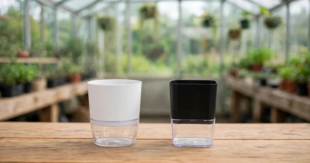 Empty Self watering Pots without Plants